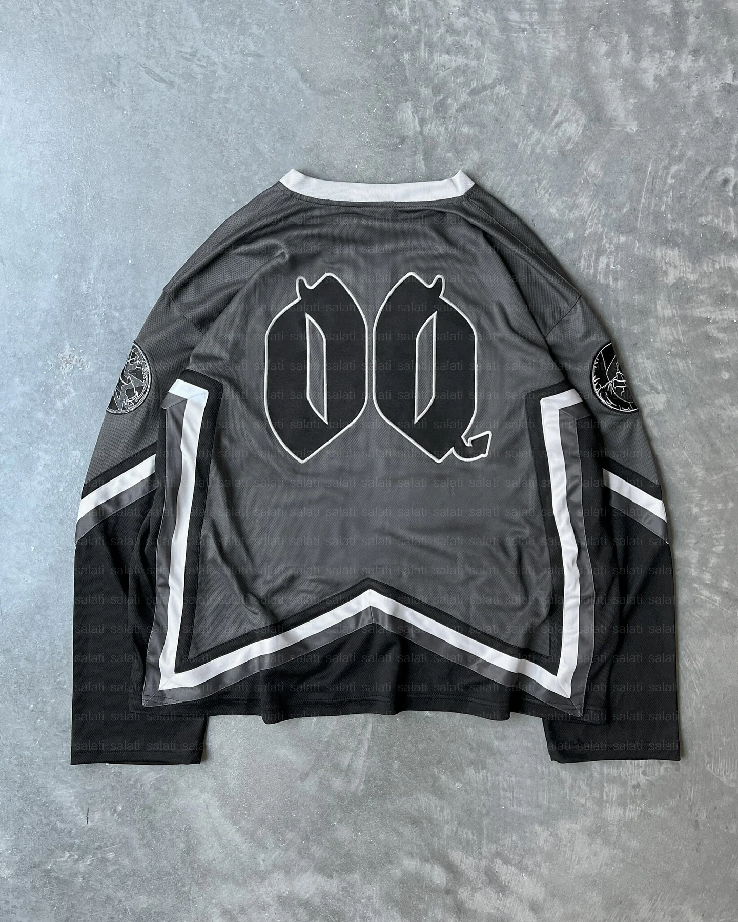 Soccer Jersey Manufacturer Custom Print V Neck T-shirts Retro Oversized Long Sleeve Vintage Retro Mesh Football Jersey for Men gallery 2