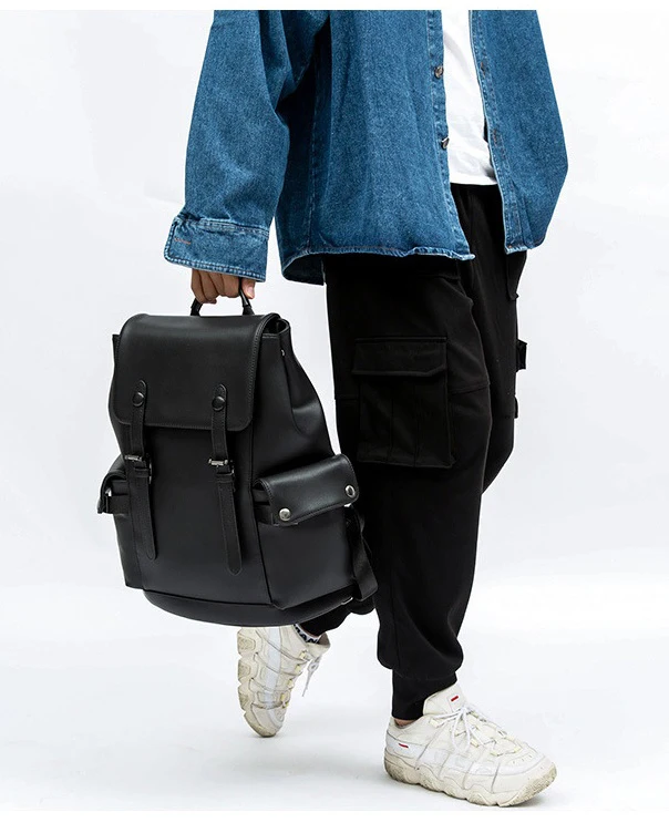 Luxury Designer Backpack Custom Logo Men's Waterproof Casual Sports Backpacks New Pu Custom