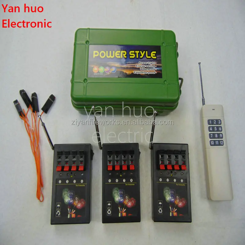 Cold Pyro Electric Igniters Base Rotate 12 Group Swing Wheel Wireless