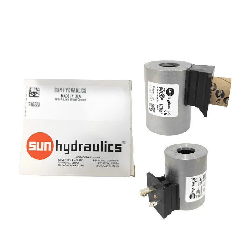 La bobina dell'elettrovalvola idraulica sostuisce SUN 770-223 770-224 Diametro interno 19 mm Altezza 50 mm DC24V DC12V  13