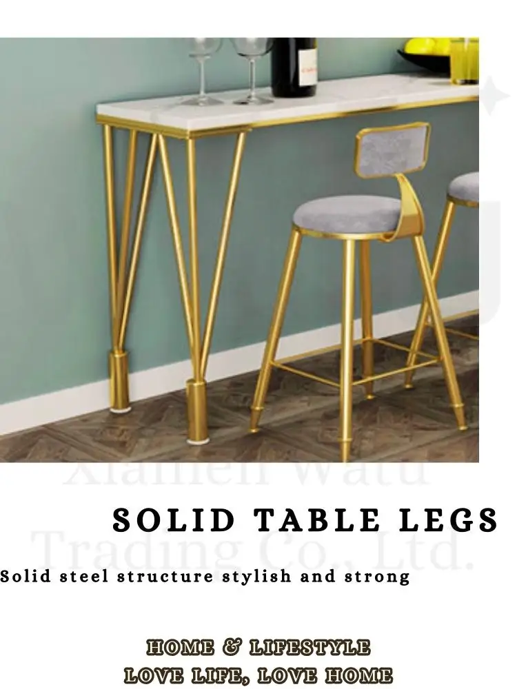 Commercial Cafe Hotel Restaurant Bar Table Simple Modern High Feet Long