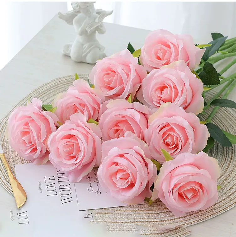 Simulation Roses Single Valentine's Day Home Wedding Decoration ...