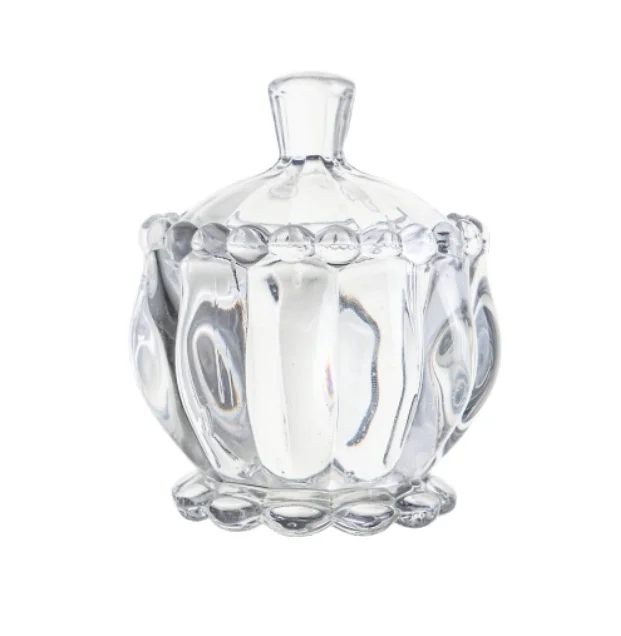Mini Candy Holders Glass Sugar Bowl With Lid HF37048 Fruits Canister Container Jewelry Storage Box