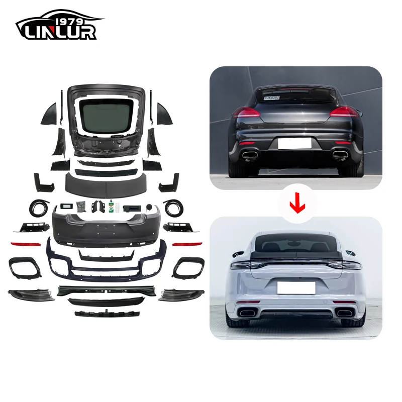 Porsche Panamera 970.2 Upgrade To 2023 971 Style LED Headlights And Bumper Body Kit 2014-2016