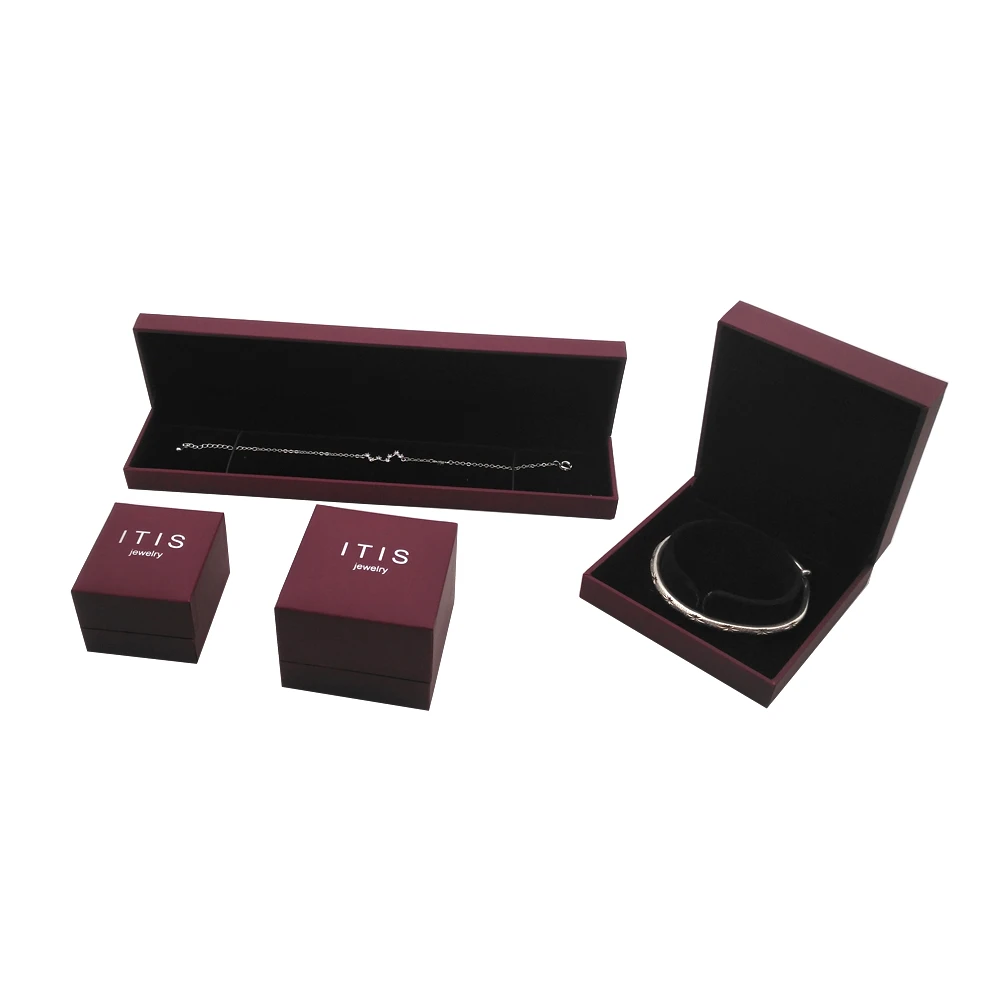 Custom Logo Velvet Jewelry Box – Luxury Necklace & Ring Gift Packaging Wholesale