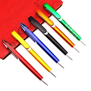 Cheapest Multi-color Paint Plastic Ballpoint Pen With Wholesale Press Creative Advertising Customized Logo for Office