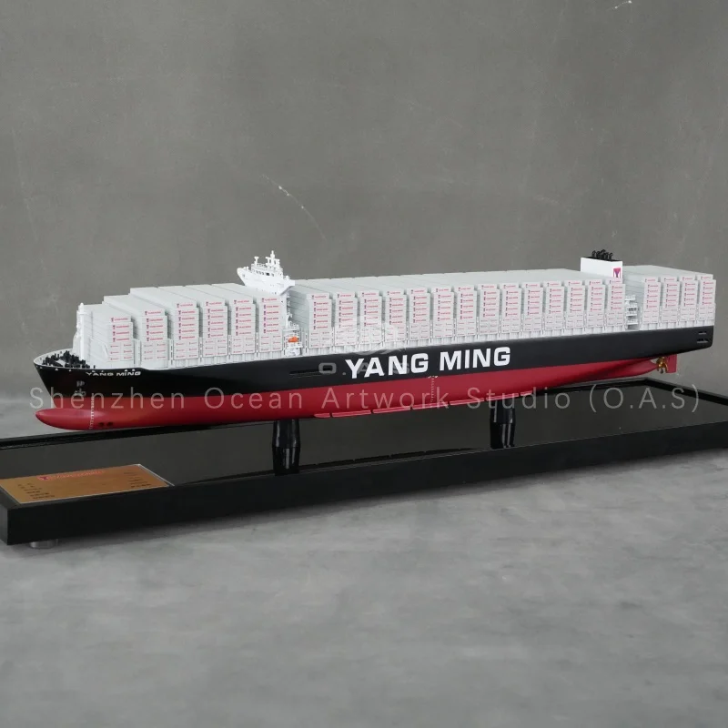 Yang Ming container ship model, exquisitely crafted by professional model factory. We focus on high-precision production & custom development, 1:XX scaled replica with vivid details. Premium materials for realistic texture, support LOGO/painting customization. Ideal for shipping logistics gifts, enterprise display, collection. Factory direct supply, bulk order available, professional one-stop custom service for ship model products.Amber@vesselmodel.com Tel: +86 18038048785