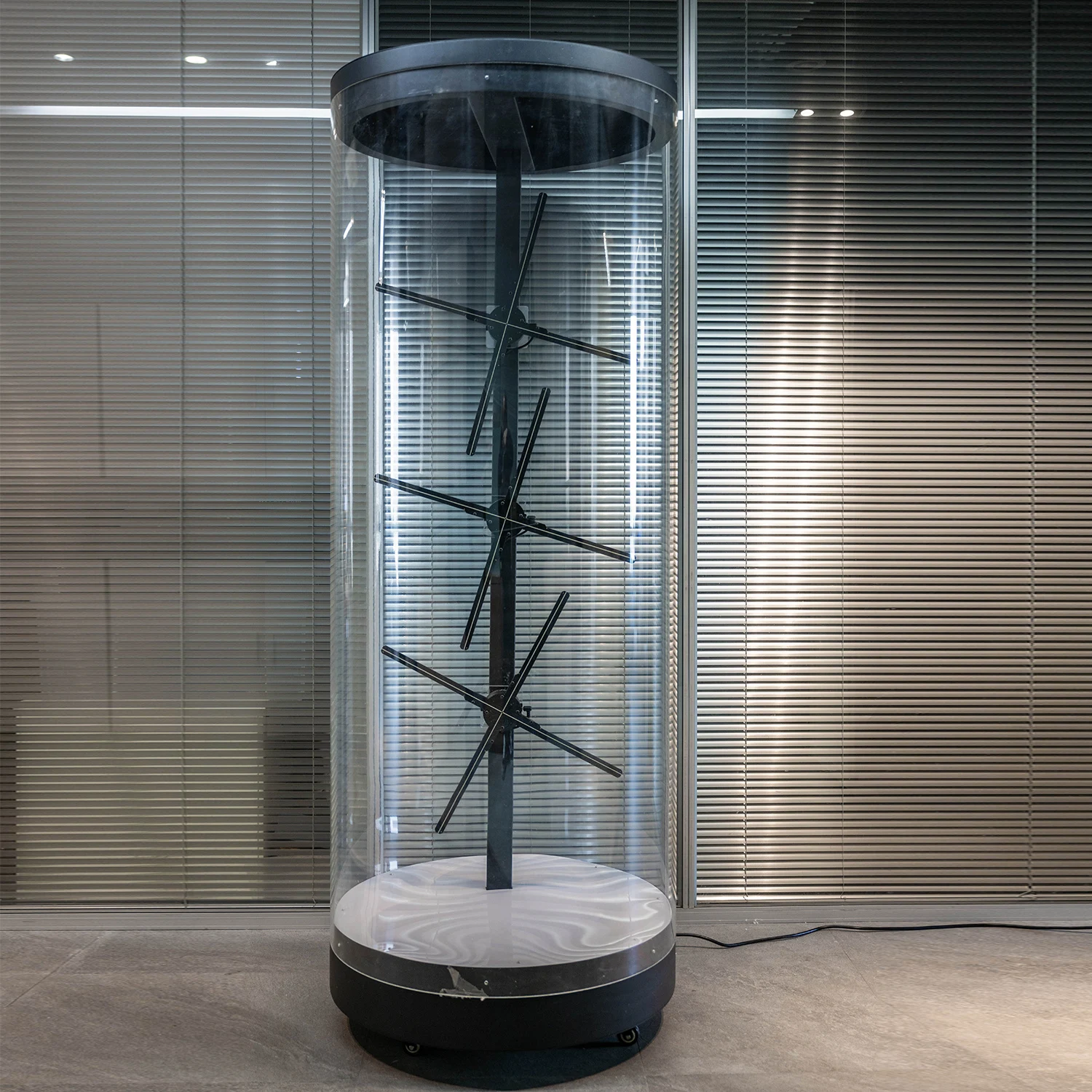 3Dホログラムプロジェクター1 * 365cmスプライシング円筒形人間サイズ