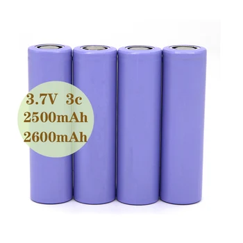 XZT 18650 Lithium Ion Rechargeable Battery 2500mAh-2600mAh, 3C