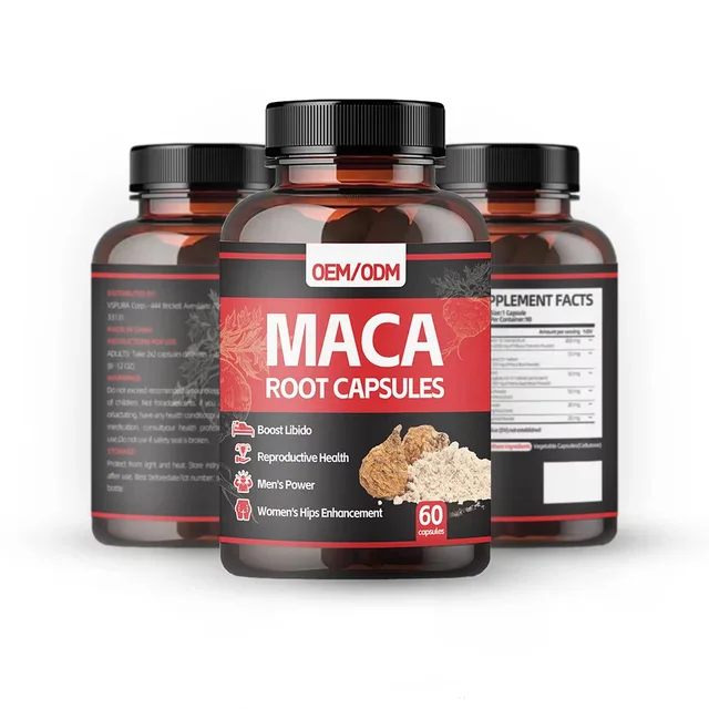 OEM/ODM Maca Capsules Black Supplement For Sexmax Energy Boost Natural Health Maca Root Extract Capsules For Men And Women