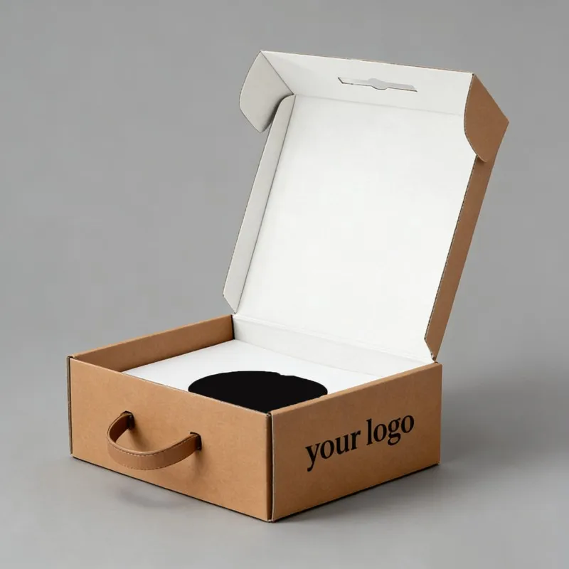 Bästsäljande förpackningslåda i kraftpapper och kartong för platta mössor och baseballmössor, ekologisk hattlåda för gåvor