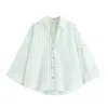 L green and white stripes
