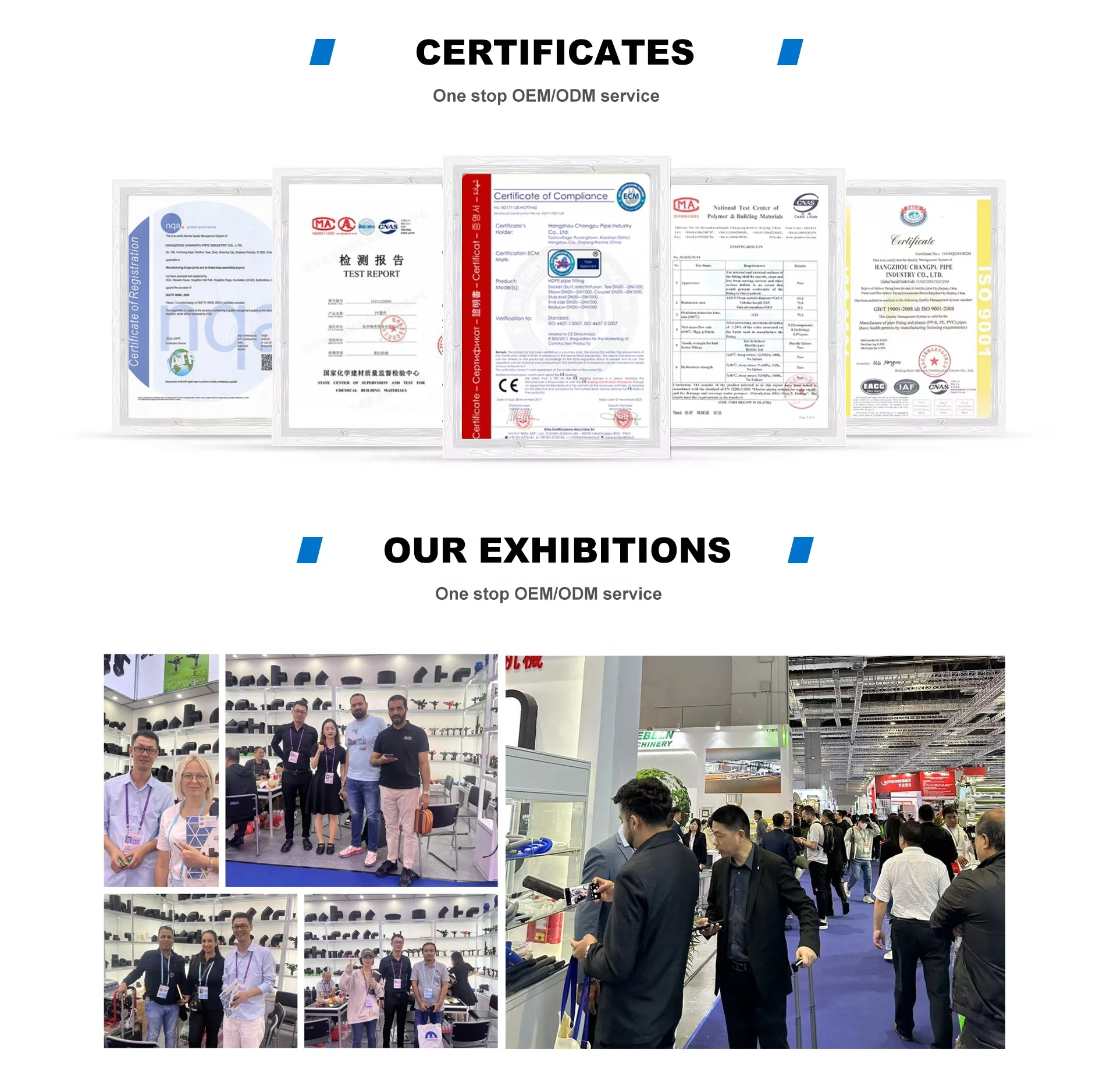 PE100 HDPE SDR11 PN16 Butt Fusion Fittings Water Pipe Connections HDPE Flange High-Density Polyethylene Pipe Fittings