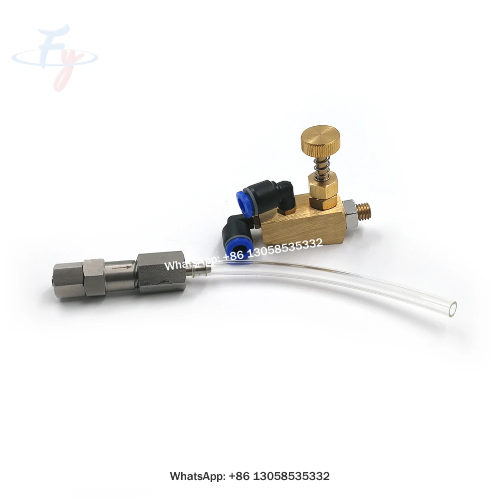 FY Brass Narrow Angle Small Flow Round  Air Atomizing Nozzle with Check Valve, Fine Atomization Nozz