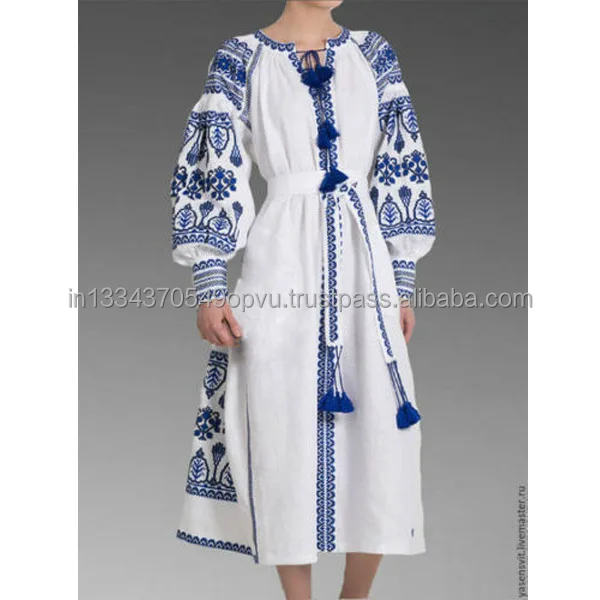 embroidered folk dress