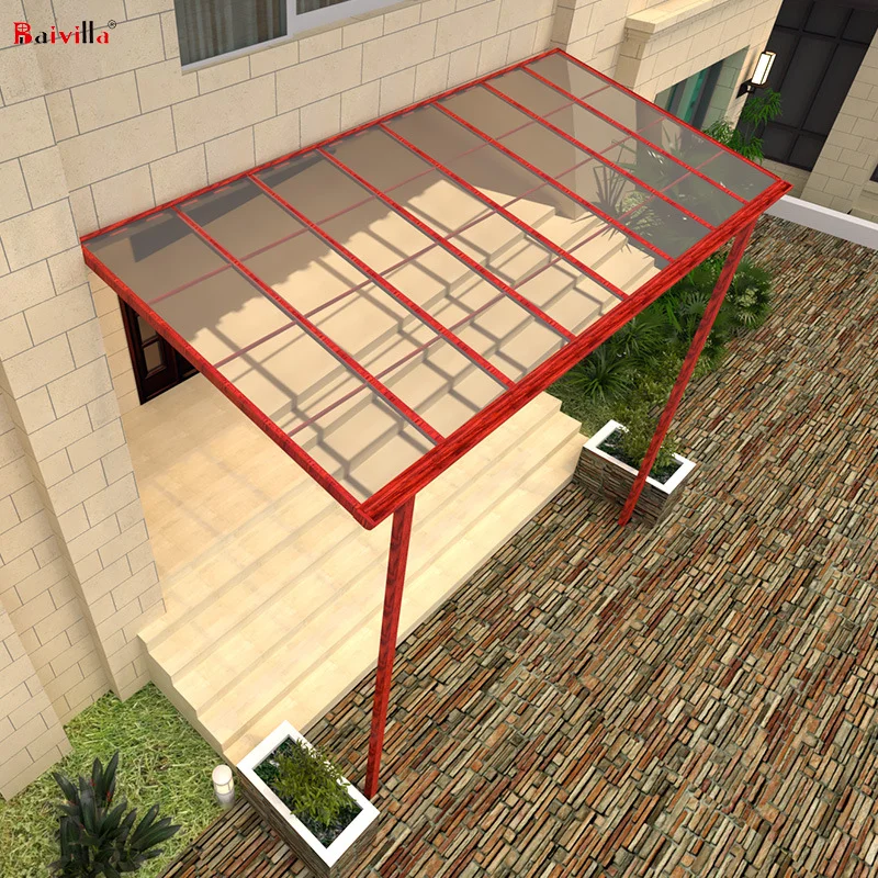 Prefabricated Outdoor Metal Canopy Material Aluminium Polycarbonate Sheet Outdoor Patio Cover