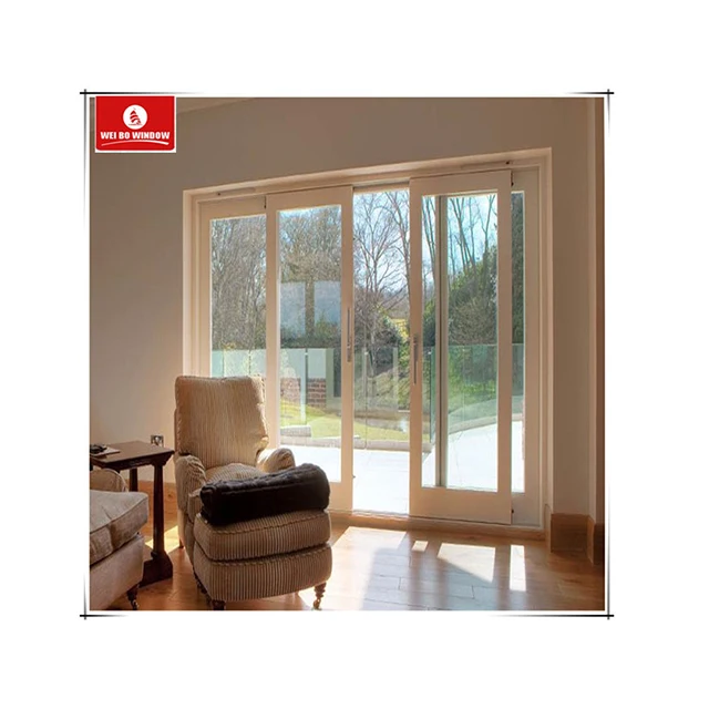 Terrace UPVC Sliding Patio Doors with Grill Design
