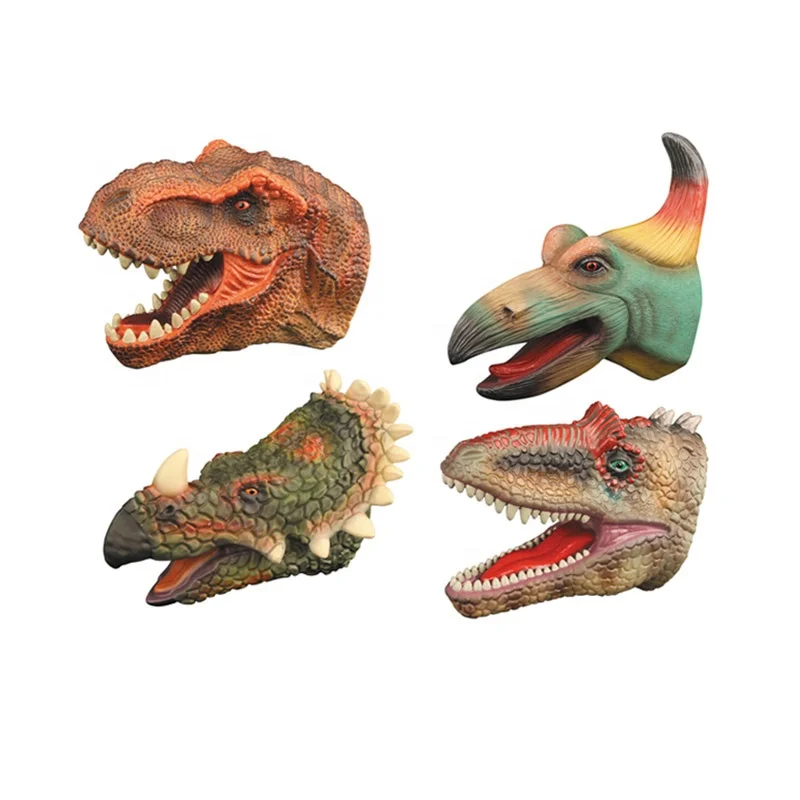 Детская игрушка-динозавр на руку Реалистичная латексная голова динозавра резиновые игрушки набор для дошкольного образования несколько стилей
