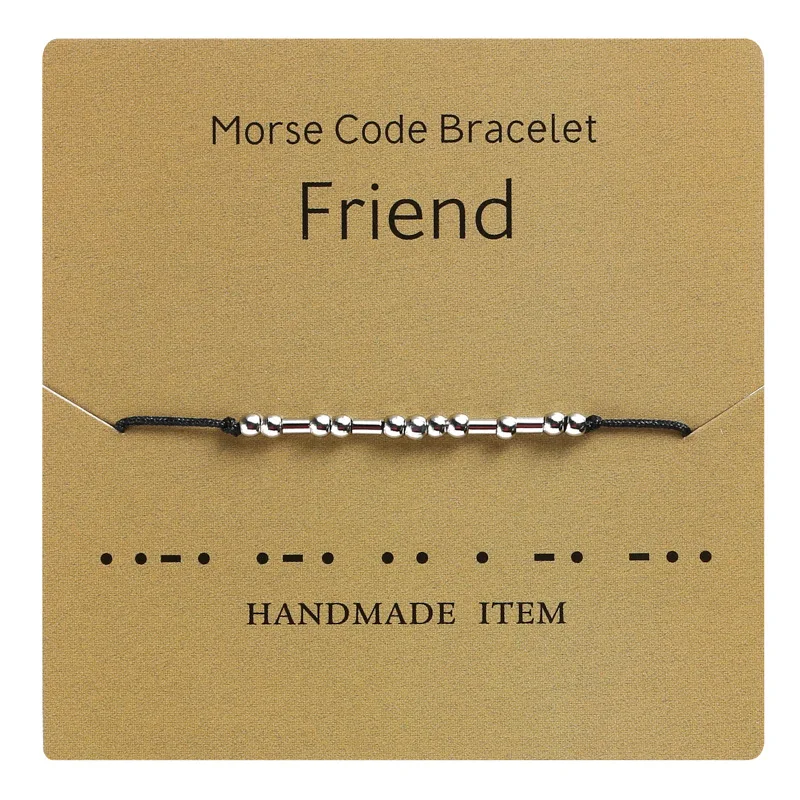 Morse Code Bracelets I Love You String Bracelets Adjustable Handmade Jewelry   Fruugo IN