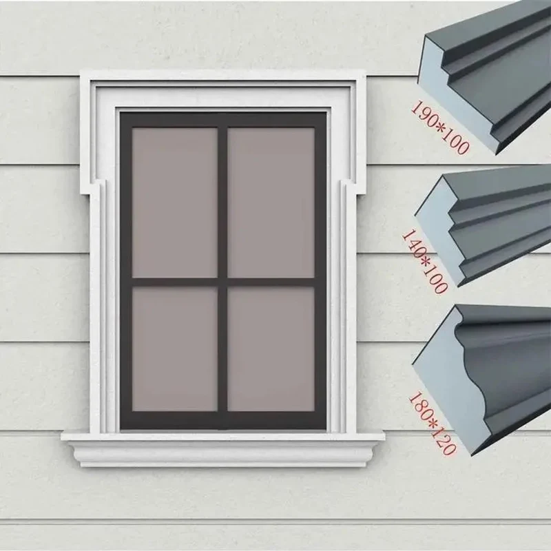 Cheap Building Exterior Decoration Moulding EPS Window Trim Exterior Cornice EPS Foam Cement Moulding
