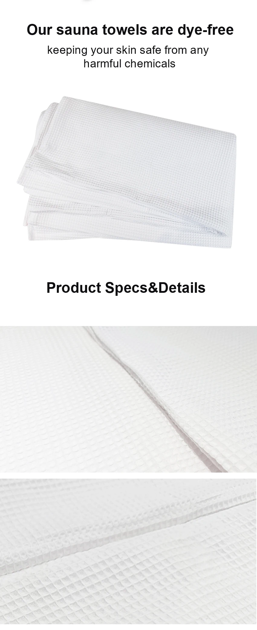 180x100cm Quick-Dry Sauna Blanket with 1 Year Warranty and 100% Cotton Waffle Towel