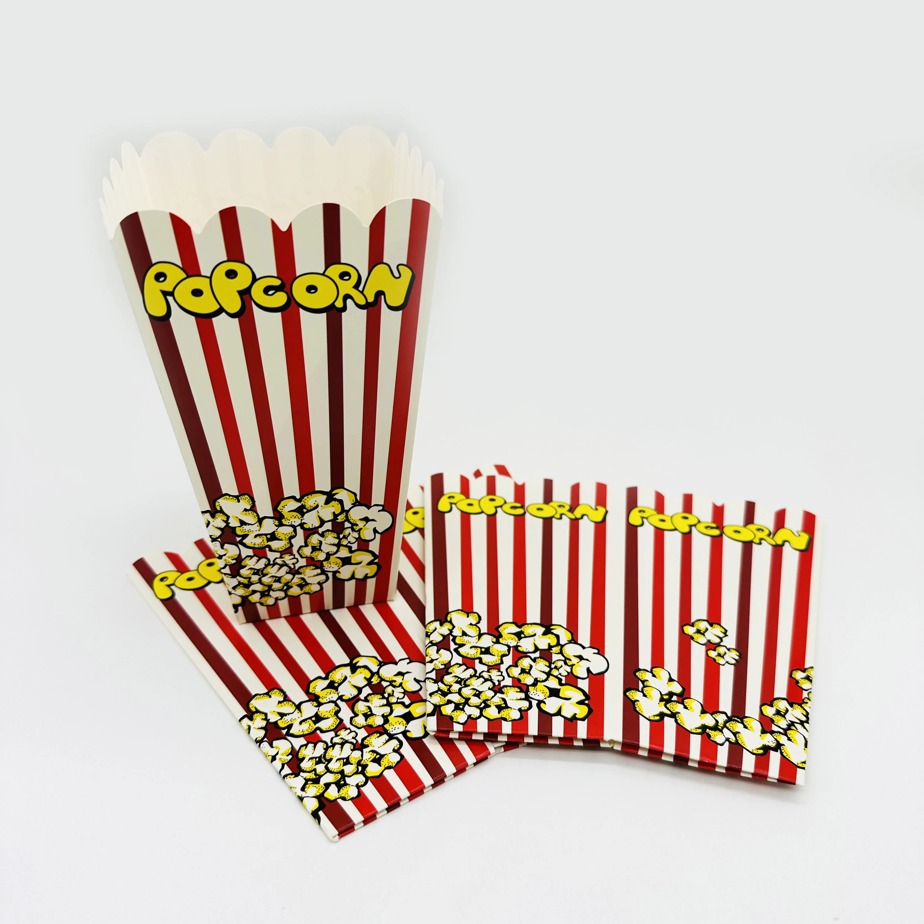 Cheap Paper Popcorn Bags Custom Party Favor Box Popcorn Eco Food Grade