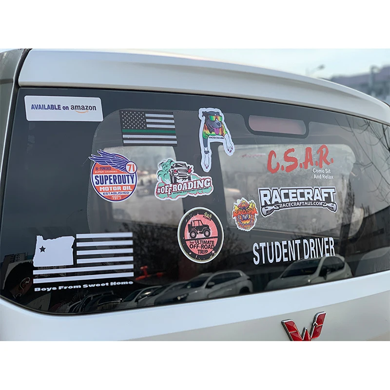 Custom Removable Rub on Transfer Stickers Outdoor Vinyl Car Transfer Decal Transfer Window Decal Custom Car Sticker