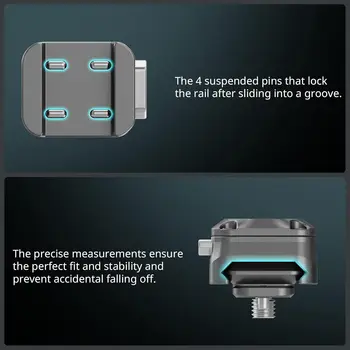 For SmallRig HawkLock H21 Universal Quick Release Mount Dual-Direction QR-Slide NATO Rail Plate Kit with Anti-Deflection detail image