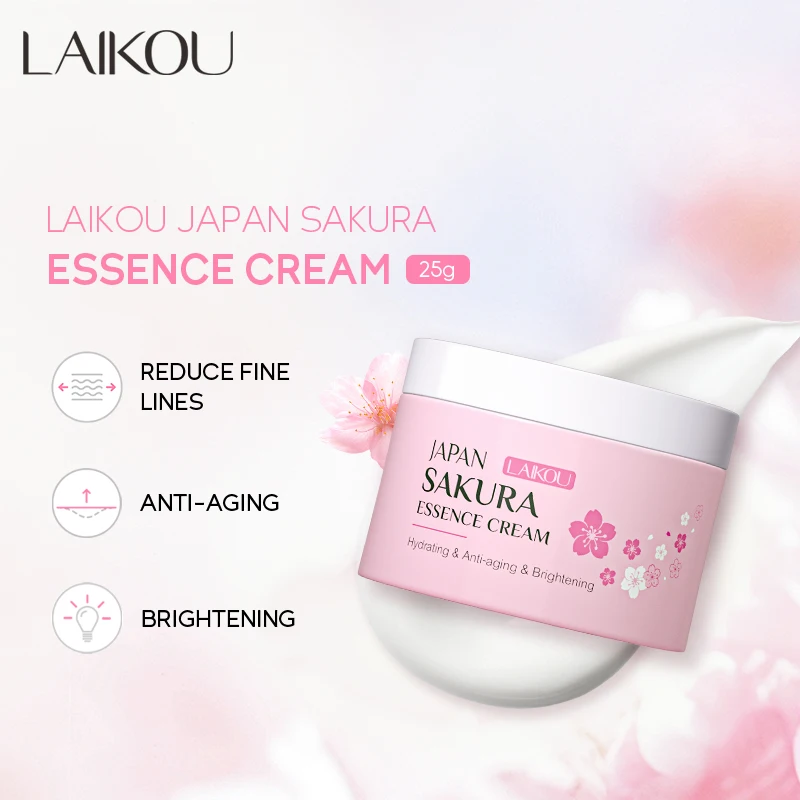LAIKOU日本さくら25gフェイシャルエッセンスクリームクリア