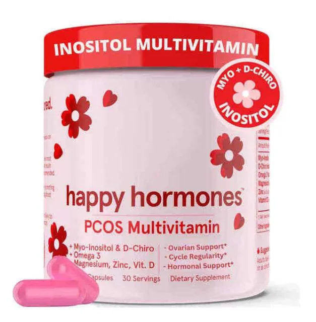 Happy Hormones Pcos Multivitamin Ovarian Support Pills With Myo ...