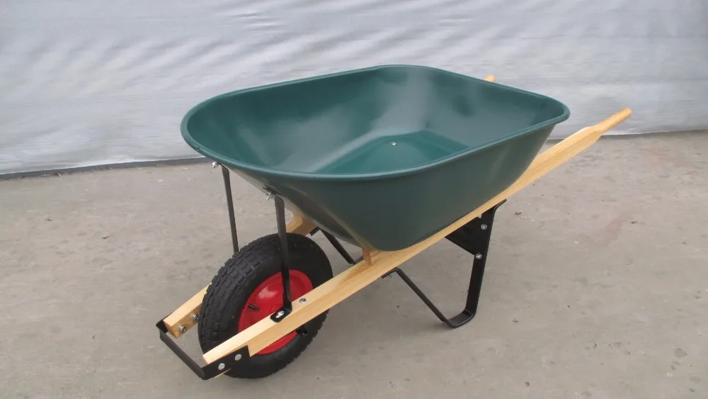 200kg Heavy Duty 6CBF Capacity  square Handle WB6601 Construction Wheelbarrow 100L Wheel Barrow