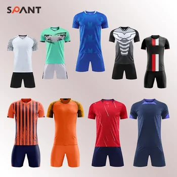 High Quality Football Soccer Wear Set Adult Sublimation Football Jersey Polyester Fabric Mens Breathable Soccer Uniform