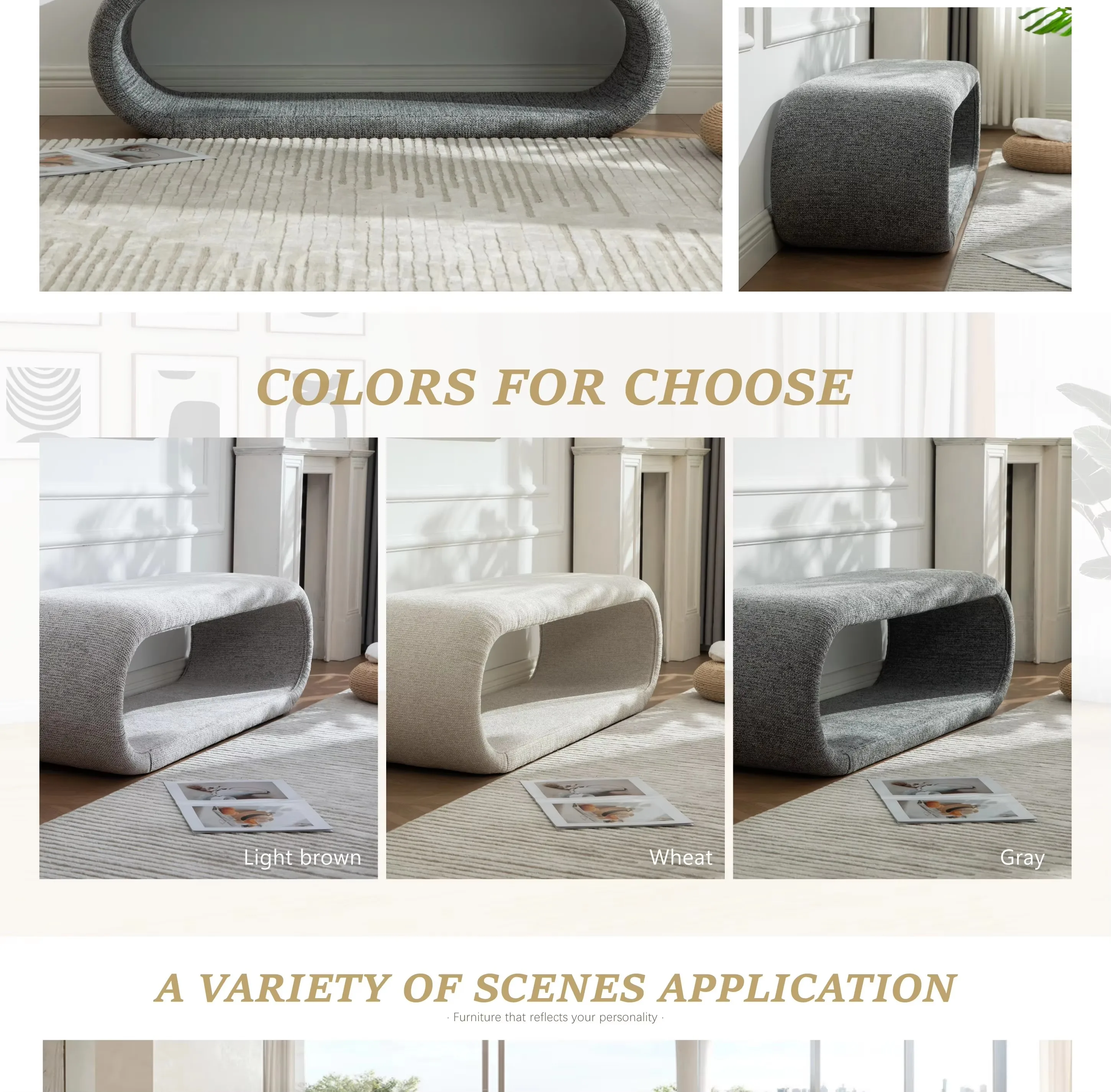 Elvarenae Orelle Open-Shelf Bench — product detail