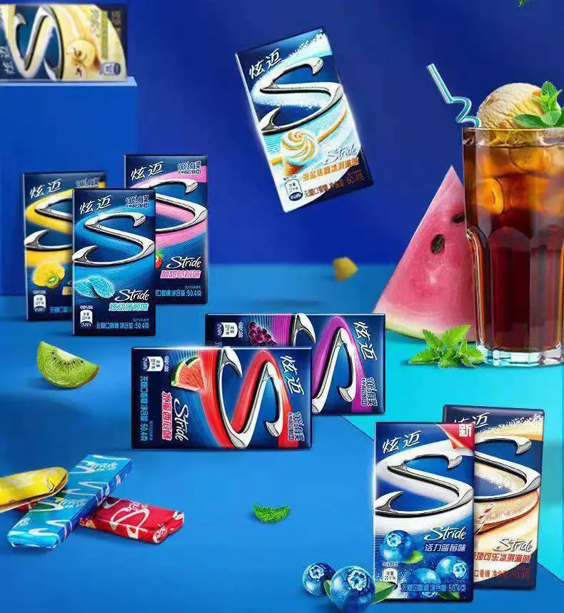 Оптовая продажа 54 г без сахара фруктовые конфеты сладкие шариковые пресс палочки жевательная резинка