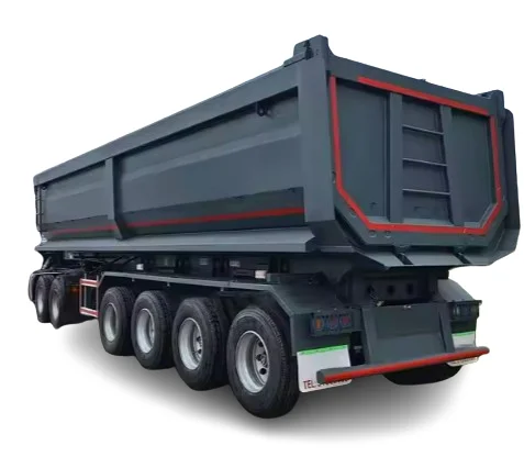 China Factory Direct Global Hot Selling 3 4 Axle 100 Ton Rear End Dump Semi Trailer