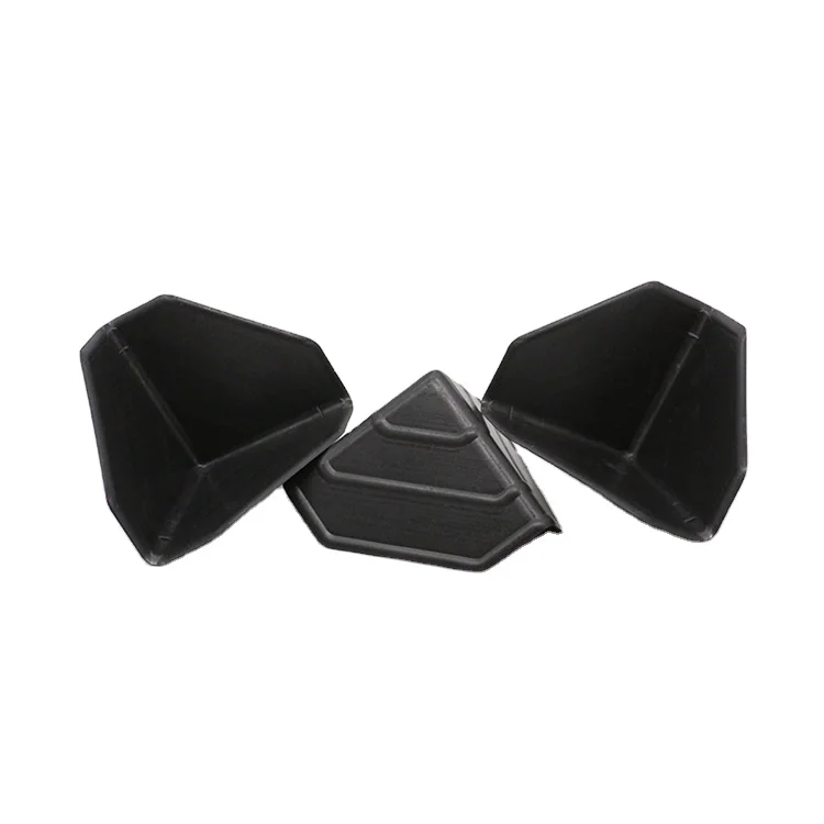 60mm Anti-collision Cardboard Box Plastic Corner Protection Furniture Packaging Box Three Sided Plastic Protective Corner Black