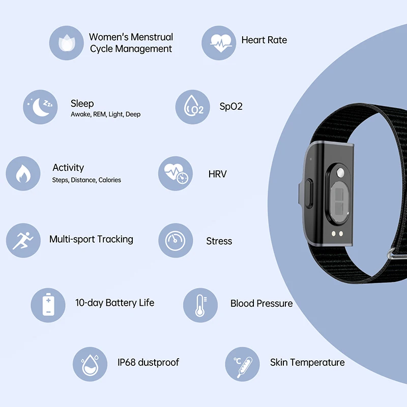JSTYLE 2208A Custom logo Design Sleep Smart Health Band Beautiful Blood Pressure Control Magnetic Smart Bracelet for Women 2024