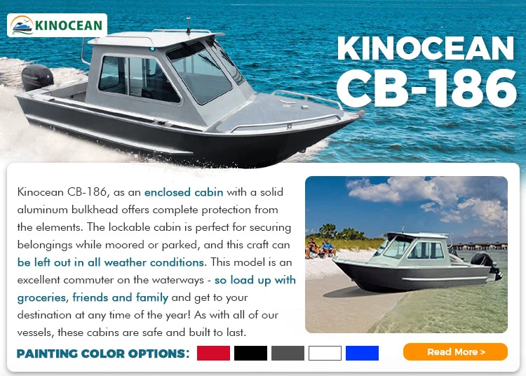 Cabin Fishing Boat  Kinocean® Aluminum Boat