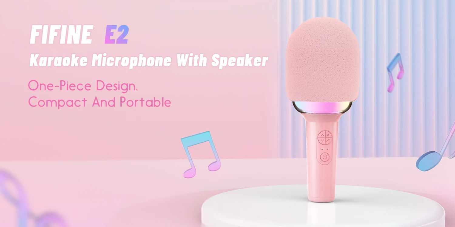 Fifine E2 Wireless Karaoke Microphones Mini Microphone Handheld