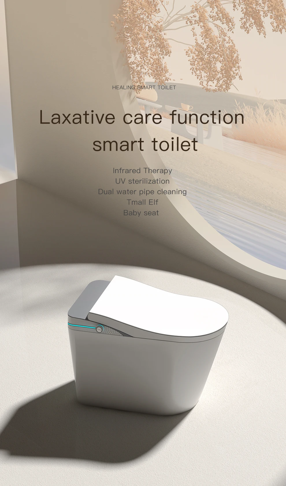 CUPC certification sanitary ware automatic water closet one piece toilet bowl bathroom wc intelligent smart toilet commode manufacture