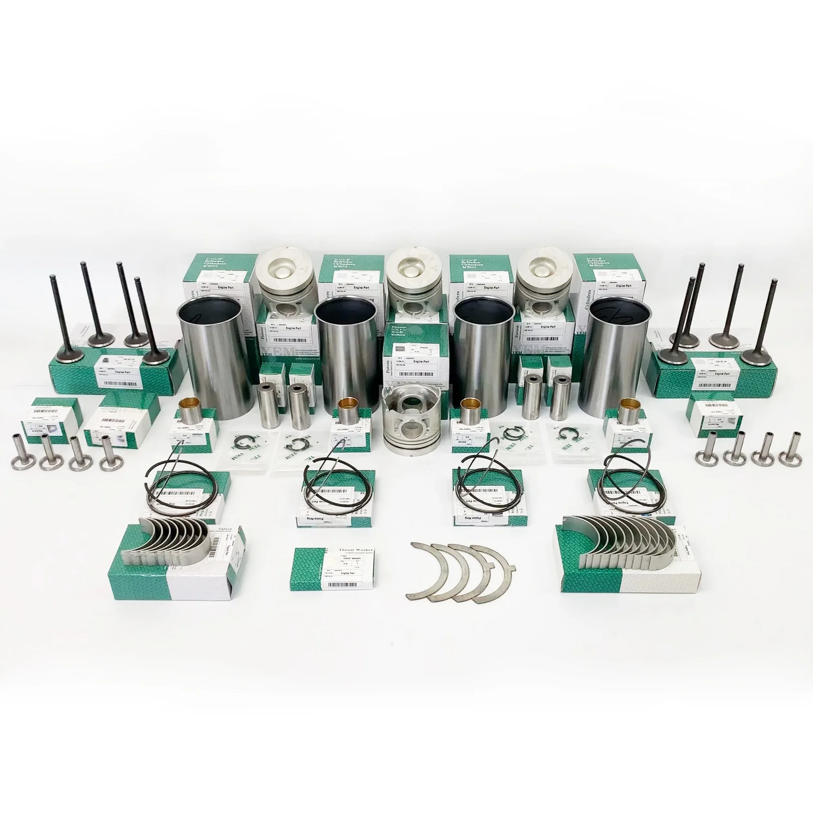 4JB1 Rebuild Kit With Valve Bearings Piston Ring Valve Bearings Set Piston for Bobcat Compact Tractors Isuzu Engine