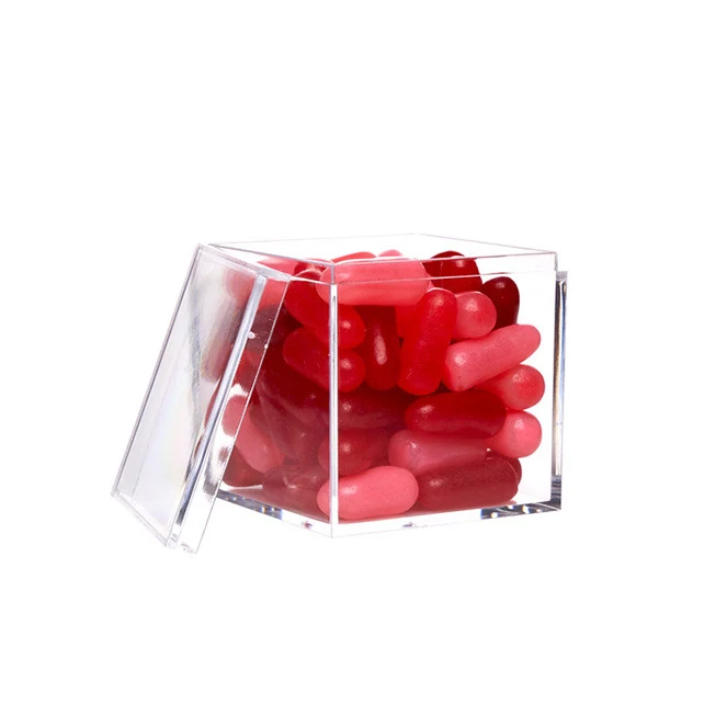 clear plastic mini storage cube small