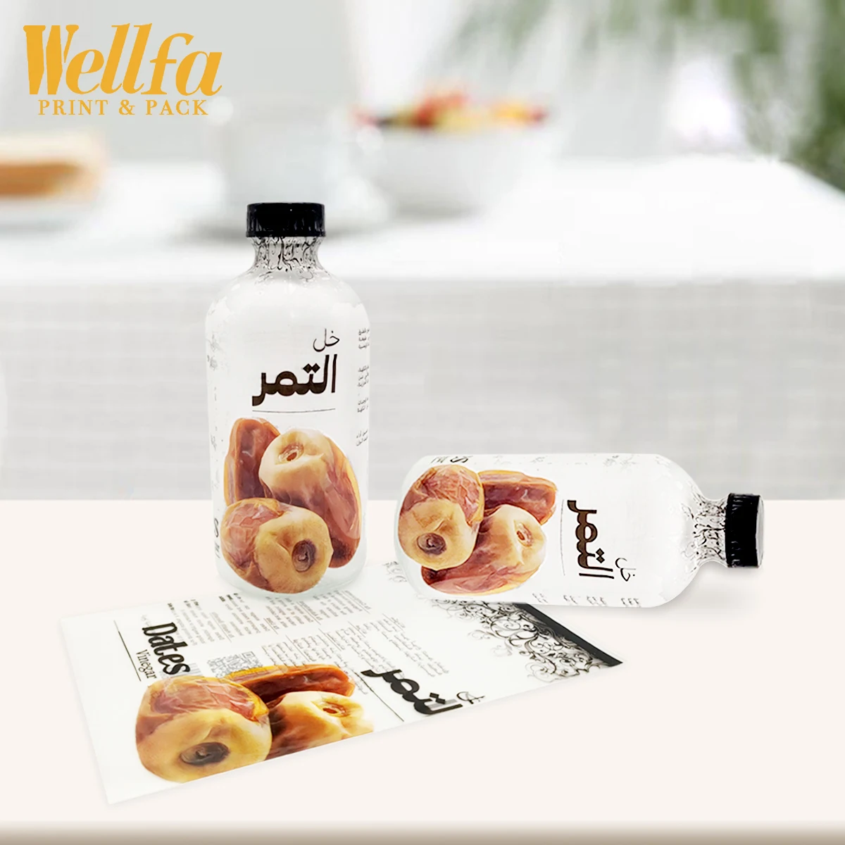 Custom Logo Print Protein Powder Bottle Stickers Glass Bottle Label Pvc