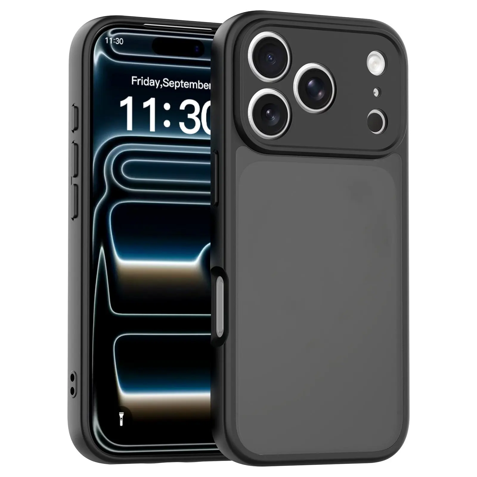 product factory manufacture acrylic tp skin feel matte semi transparent magnetic closure phone case for iphone 17 pro max laudtec-6