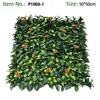 Serrated Leaf Orange Star Flower Grass Wall Panel