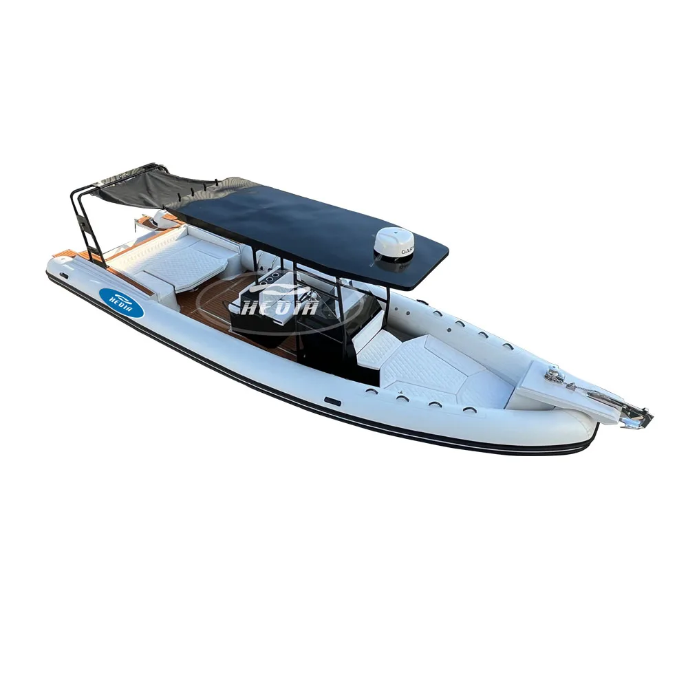 キャビンとトイレ付き30フィート9mアルミポンツーンボートグラス