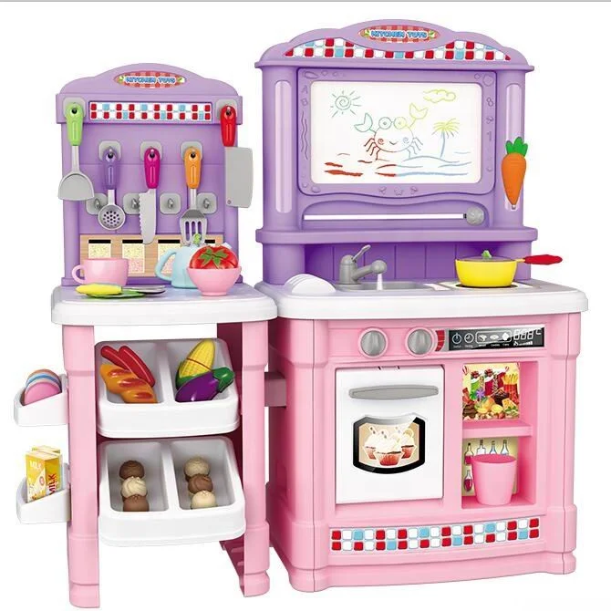 12pcs Purple Preschool Children Cooking Chef Toy Kitchen Pretend Play Set 