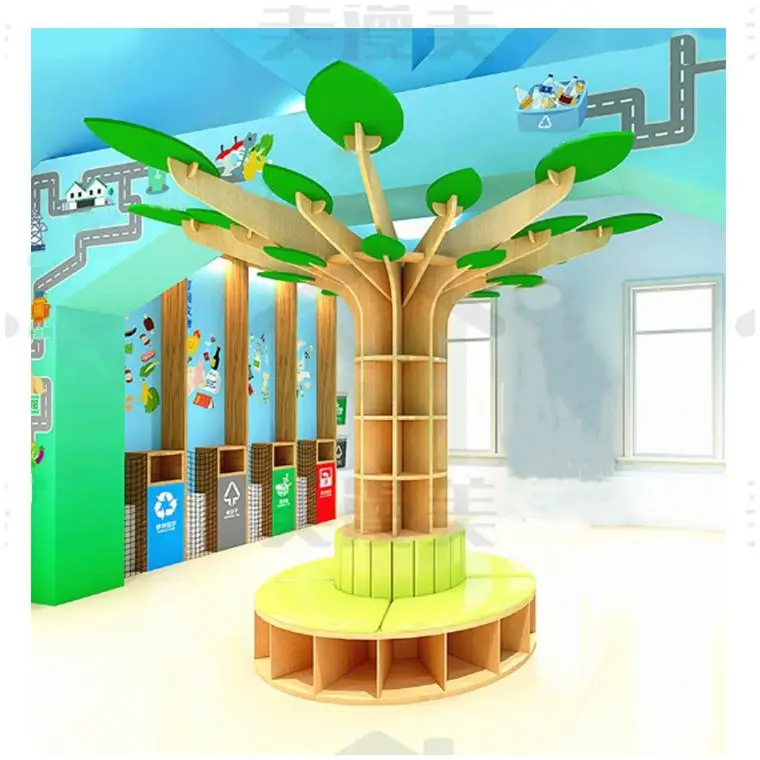 Libreria Ad Albero Per Bambini COSTWAY - 5 Ripiani Angolari, Anti-Ribaltamento, 132cm