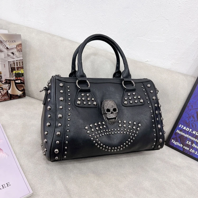 Personalized Punk Bag in PU Leather with Fashion Rivets