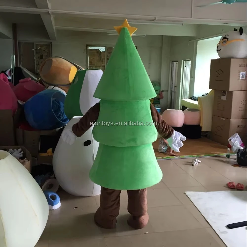 Efun MOQ 1 PC Professional Custom Christmas Pine Tree Mascot Costume Adult Christmas Gift Mascot Costumes for Sale